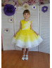 Yellow Flower Girl Dress Toddler Birthday Dress